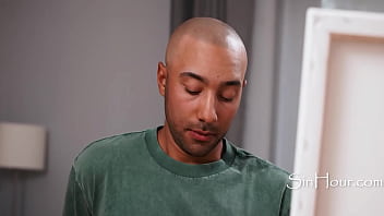 Millie morgan fucks nervous painter who got caught wanking instead of painting