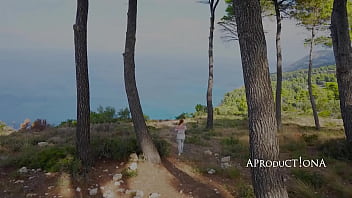 Pixie wetting her self and drink piss on a hike