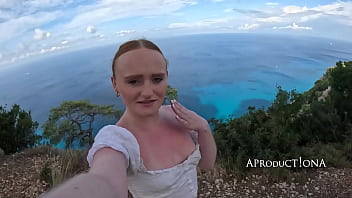 Pixie wetting her self and drink piss on a hike