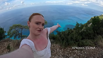 Pixie wetting her self and drink piss on a hike