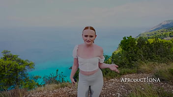 Pixie wetting her self and drink piss on a hike