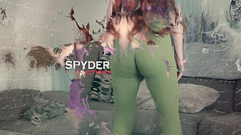 Playing around with tiny black lingerie scarlett mae ends up modeling on her knees