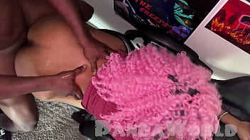 Mmf ebony anal slut gaming chair spit roast