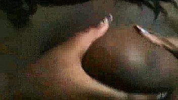 Ghetto whore vibrating her large nipples