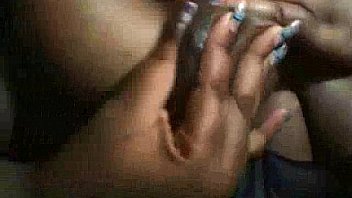 Ghetto whore vibrating her large nipples