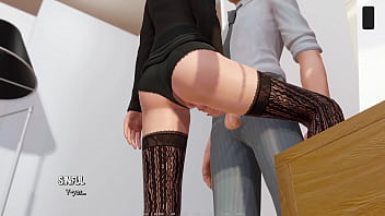 Brunette hottie makes me cum on her pussy