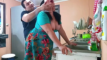 Amateur couple has sex in the kitchen Amateur couple has sex in the kitchen