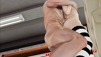 Playful kitty's tit time hentai