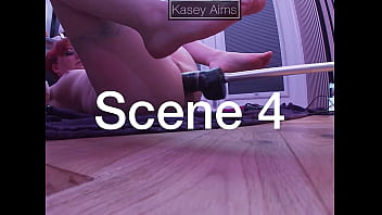 Tiny slut takes fuck machines 9inch dildo in tight asshole