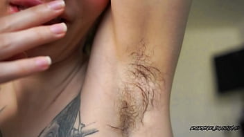 Wildly hairy arms and bushy pits tease