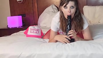 Alessandra practicing with bbc #throatgoattraining