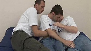 Hard Bareback Threesome And Cum Felching thumbnail