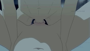 Hot evening perfect body gets filled with cum animation