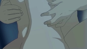 Hot evening perfect body gets filled with cum animation