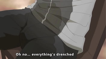 Hot evening perfect body gets filled with cum animation