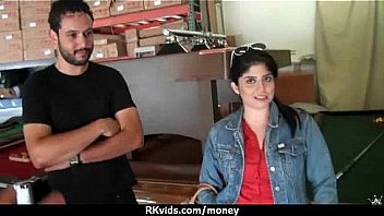 Tight teen fucks a man in front of the camera for cash 18