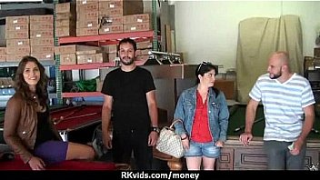 Tight teen fucks a man in front of the camera for cash 18