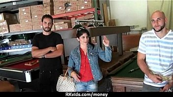 Tight teen fucks a man in front of the camera for cash 18