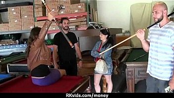 Tight teen fucks a man in front of the camera for cash 18