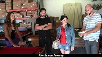 Tight teen fucks a man in front of the camera for cash 18