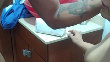 The best thing about my horny stepsister is her delicious cock blowjobs