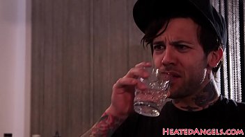 Busty emo slut doggystyled on all fours