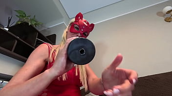 Anal stretching with huge buttplugs #1 starting with very big glass buttplug and american bombshell plug