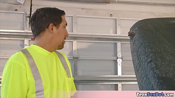 When the repairman is too sexy to resist