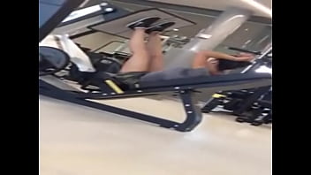 Young gril at fitness with sweaty armpit