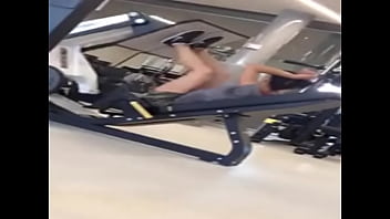 Young gril at fitness with sweaty armpit