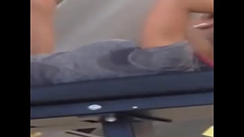 Young gril at fitness with sweaty armpit