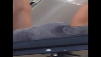 Young gril at fitness with sweaty armpit