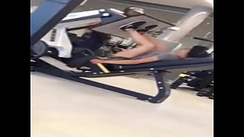 Young gril at fitness with sweaty armpit