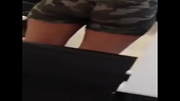 Young gril at fitness with sweaty armpit