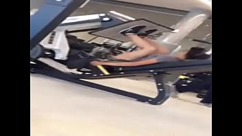 Young gril at fitness with sweaty armpit