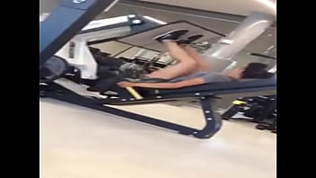 Young gril at fitness with sweaty armpit