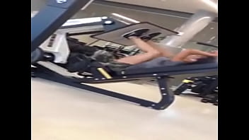 Young gril at fitness with sweaty armpit