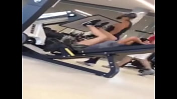 Young gril at fitness with sweaty armpit