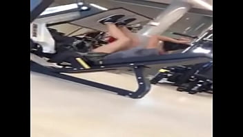 Young gril at fitness with sweaty armpit