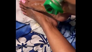 Breakfast is served foot slave open wide