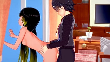 Sadie hentai girl fucks cock into cumming twice