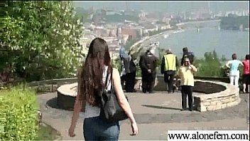 Girl strip and insert in holes all kind of stuffs vid 01