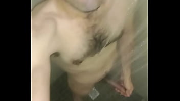Man in shower