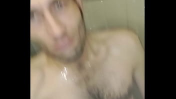 Man in shower