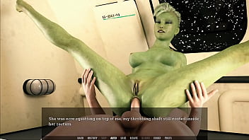 Tales from the unending void #20 busty green alien gets her ass pounded inside our spaceship massive anal creampie