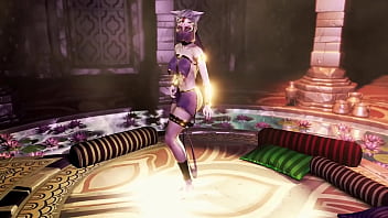 Shy catwoman slave erotic solo dances in luxery transparent clothing