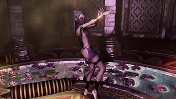 Shy catwoman slave erotic solo dances in luxery transparent clothing