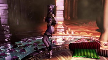 Shy catwoman slave erotic solo dances in luxery transparent clothing