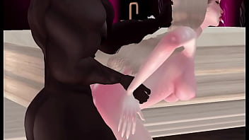 Massive bbc gaping her pussy