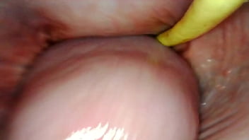 Hot internal pov camera inside her pussy while i fill her with cum